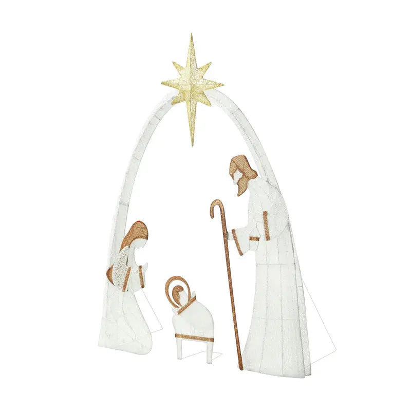 Outdoor Nativity Scene with Copper Wire, Christmas Yard Decor for Garden eprolo