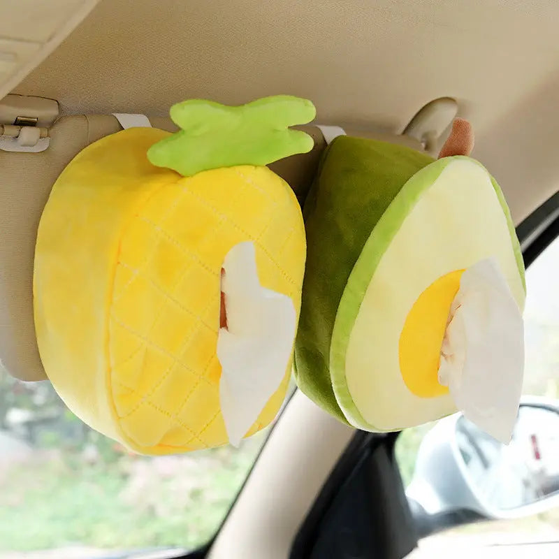 New Watermelon Pineapple Avocado Plush Fruit Tissue Box Car eprolo