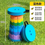 The folding and retractable stool can be adjusted as a portable stool for outdoor household queuing travel