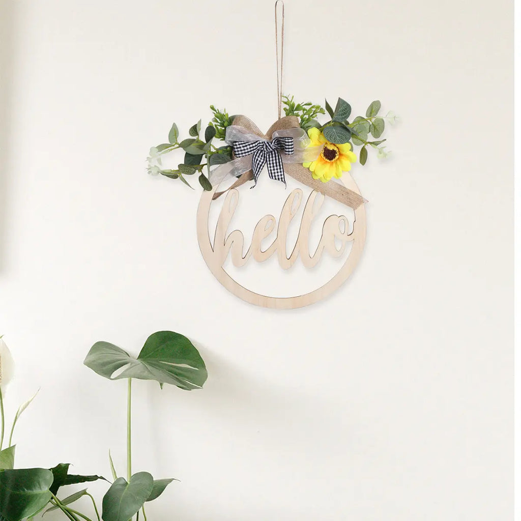 Living Room Bedroom Background Wall Decoration Pendant Layout Room Wall Hanging Plant Wrought Iron Wall Decoration Wood Panel Door eprolo