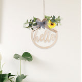 Living Room Bedroom Background Wall Decoration Pendant Layout Room Wall Hanging Plant Wrought Iron Wall Decoration Wood Panel Door