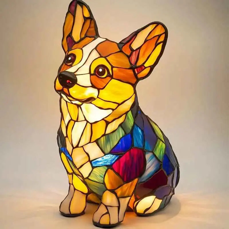 Animal resin LED night light lamp