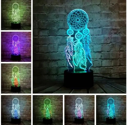 Table Lamp Switch Dream Catcher 3D Touch Night eprolo