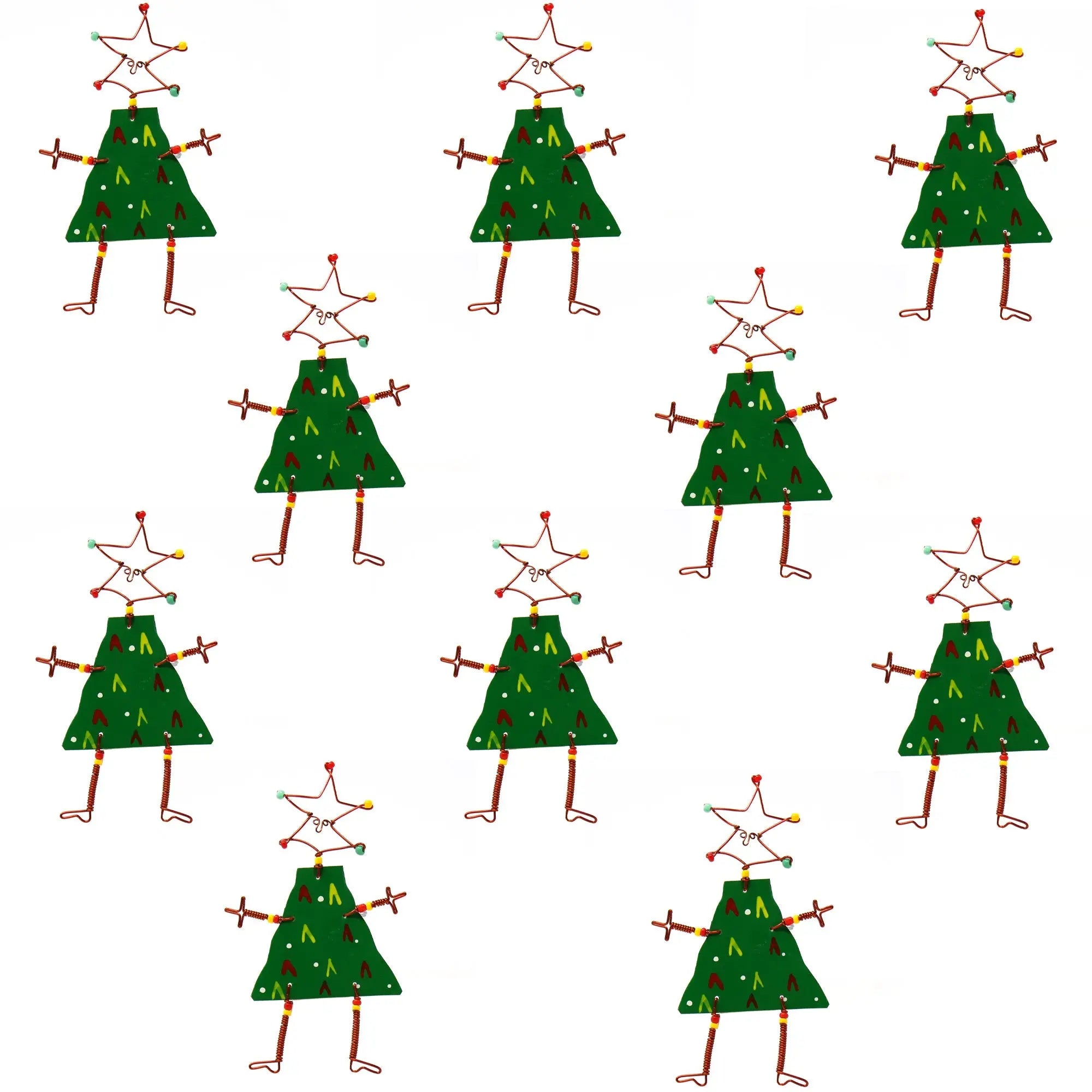 Set of 10 Dancing Girl Christmas Tree Pins - Creative Alternatives Creative Alternatives