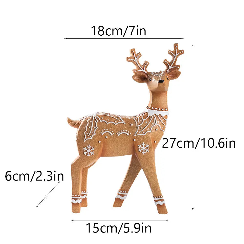 Christmas Deer Resin Ornament Furniture Decoration Craft  Decor eprolo