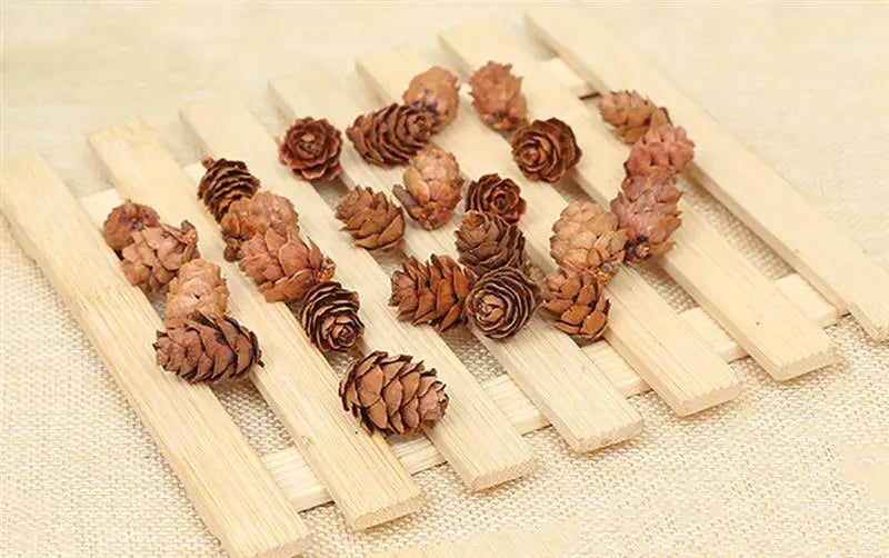 20PCS Wooden Natural Pinecone Christmas Tree Hanging DIY 3D Vivid Pine Cones Ornaments Party Christmas Decor Home Decors eprolo
