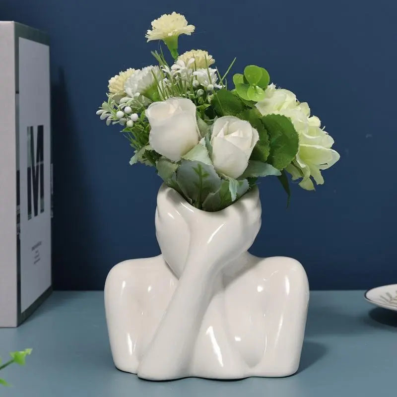 Human Body Ceramic Vase Human Shape Art Vase Nordic Home Decoration Ceramic Vase eprolo