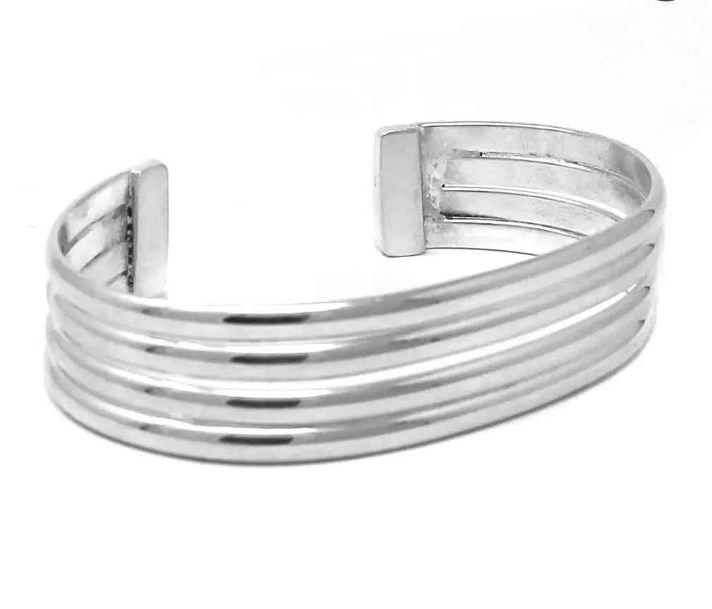Alpaca Silver Overlay Cuff Bracelet