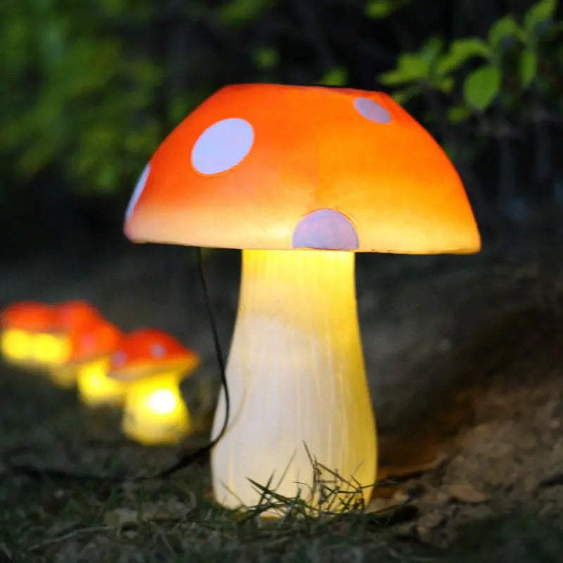 Solar mushroom LED light string outdoor courtyard garden eprolo