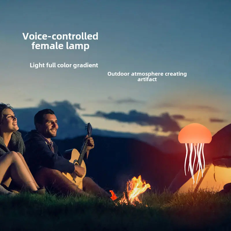 Hot sale voice-controlled jellyfish lamp atmosphere lamp night lamp smart tentacles full color gradient built-in battery eprolo