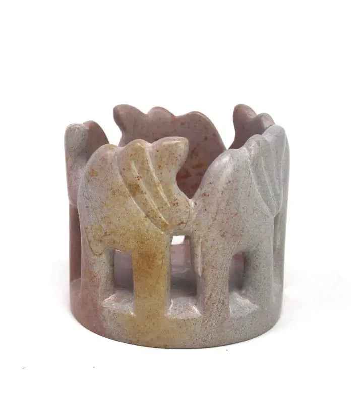 Circle Of Elephants Soapstone Sculpture