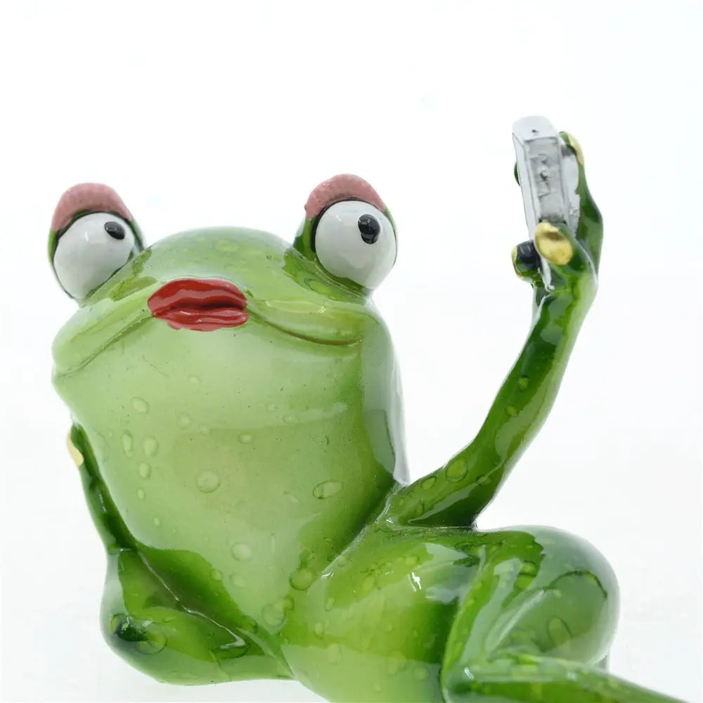 Home couple frog resin ornaments eprolo