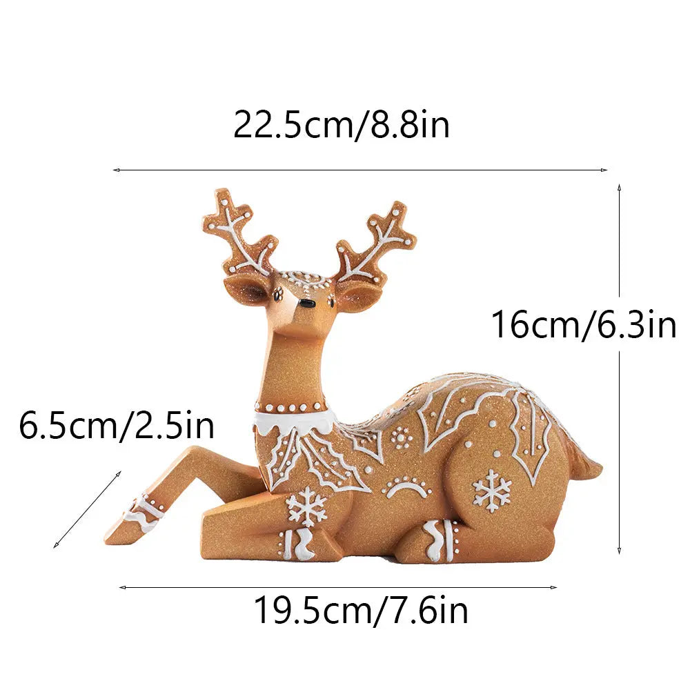 Christmas Deer Resin Ornament Furniture Decoration Craft  Decor eprolo