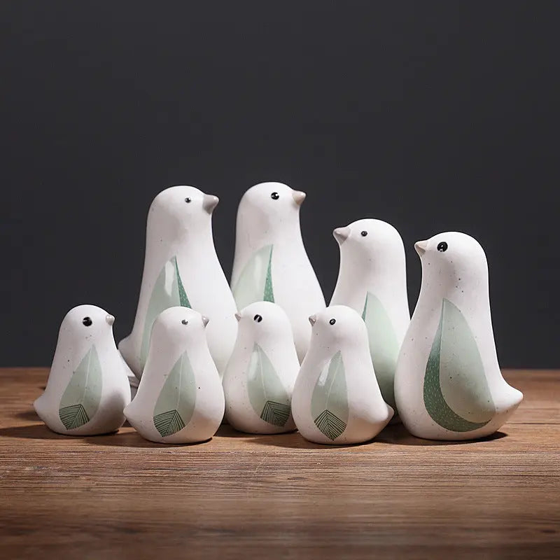 Home decoration small accessories Nordic creative cute ceramic bird ornaments Home living room Wine cabinet Room decoration eprolo