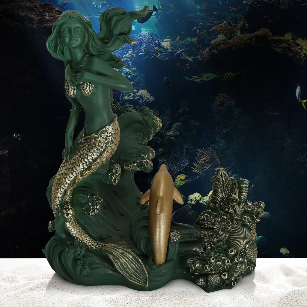 Mermaid resin decorative red wine rack ornaments eprolo