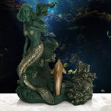 Mermaid resin decorative red wine rack ornaments