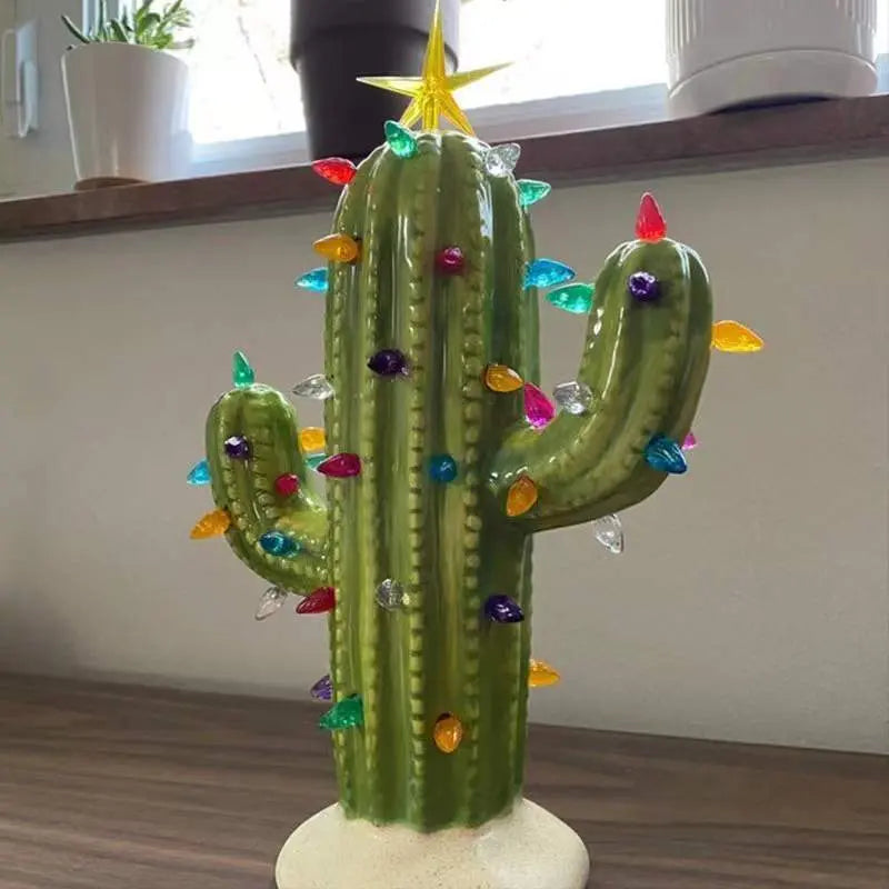 New Cactus Resin Decoration Decoration Led Home Lamp Design Atmosphere Green Plant Garden Light eprolo