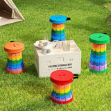 The folding and retractable stool can be adjusted as a portable stool for outdoor household queuing travel