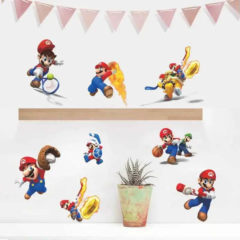 Super Mario Game Decorative Wall Sticker Length x Rectangular)
Material: Polyester
Weave Type Flat Woven
Item Weight 2.5 pounds stickers For Nursery Kids Room Decor Cartoon Home Decals Mural Art Playroom PVC DIY Decorations