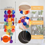 Wind Chimes For Outside Handcrafted Rainbow Capiz Shells  Coastal Style Decor For IndoorOutdoor Garden Decor