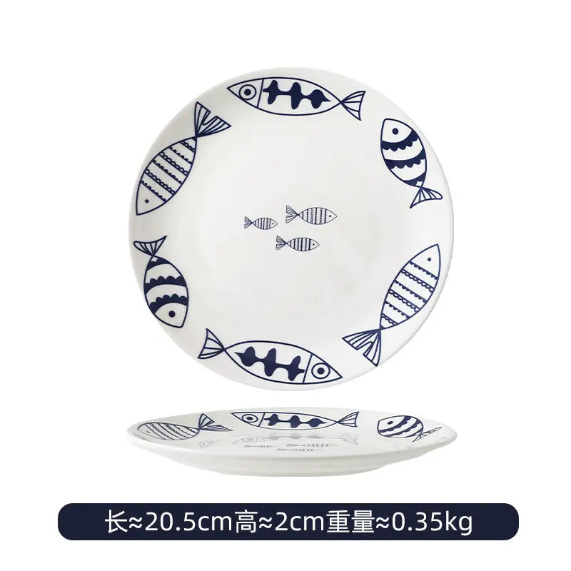 Home hand-painted ceramic plates, shallow plates, restaurant Western plates, breakfast plates, fruit plates, sk planes Hypersku