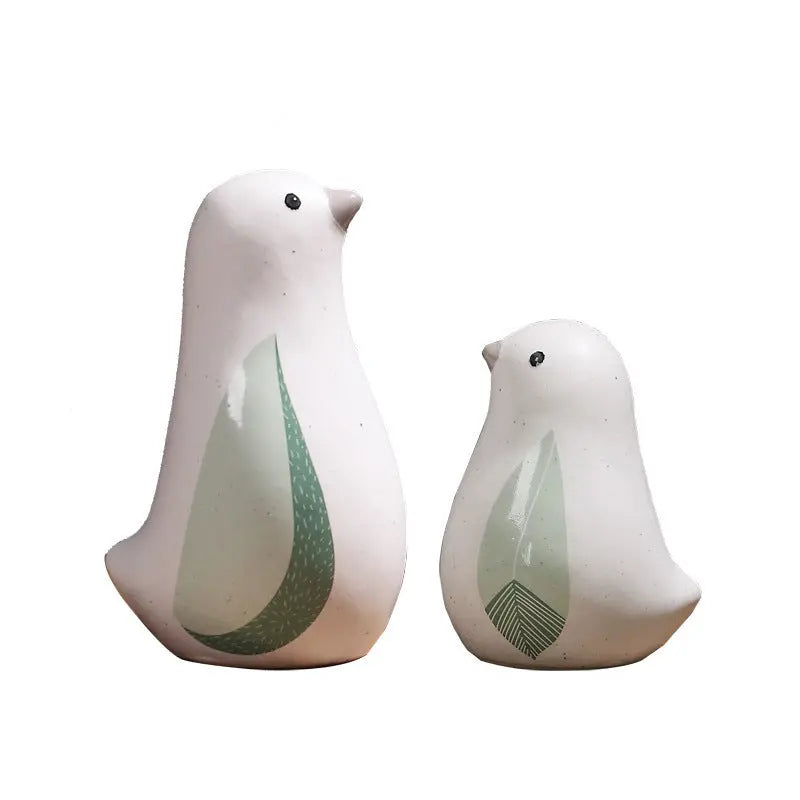 Home decoration small accessories Nordic creative cute ceramic bird ornaments Home living room Wine cabinet Room decoration eprolo