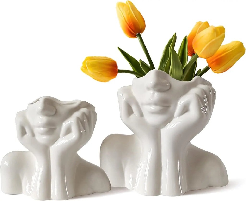Human Body Ceramic Vase Human Shape Art Vase Nordic Home Decoration Ceramic Vase eprolo