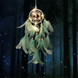 Dream Catcher LED Lighting Feather Dreamcatcher Girl Room Bell Bedroom Romantic Hanging Decoration
