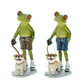 Home Furnishing Brothers Walk Dogs Together Frog Resin eprolo