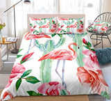 Home Textiles Bedroom Bed Sheets Pillowcases Cactus Succulent Three or Four Piece Sets