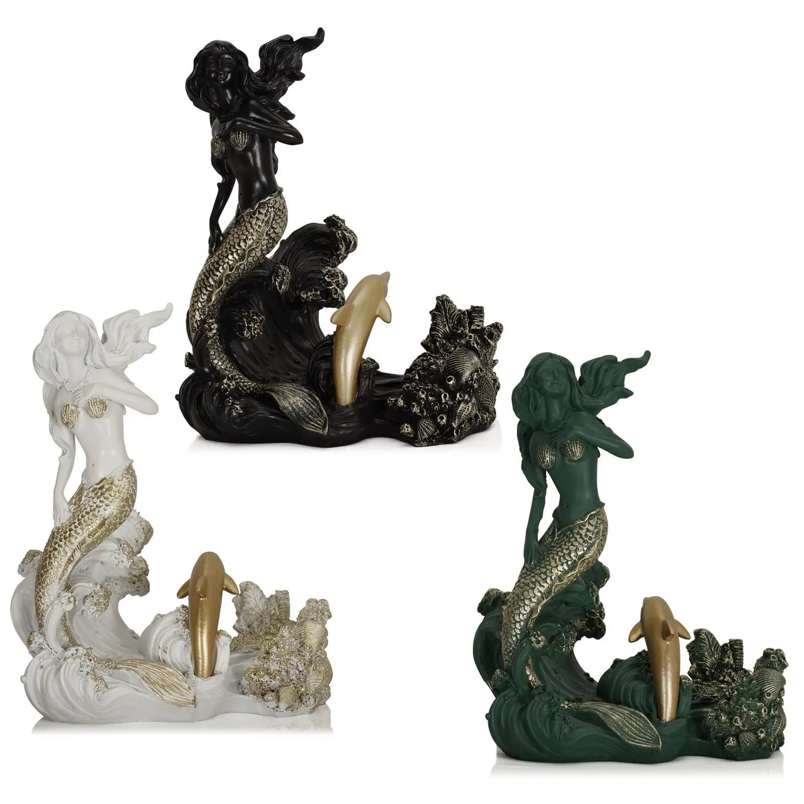 Mermaid resin decorative red wine rack ornaments eprolo