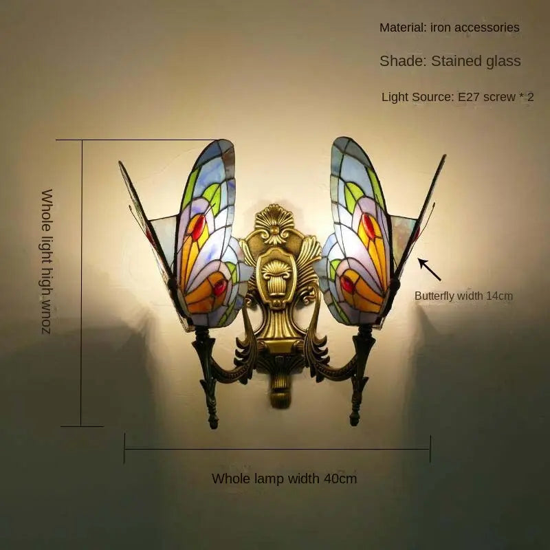European and American Style Butterfly Colorful Wall Lamp eprolo