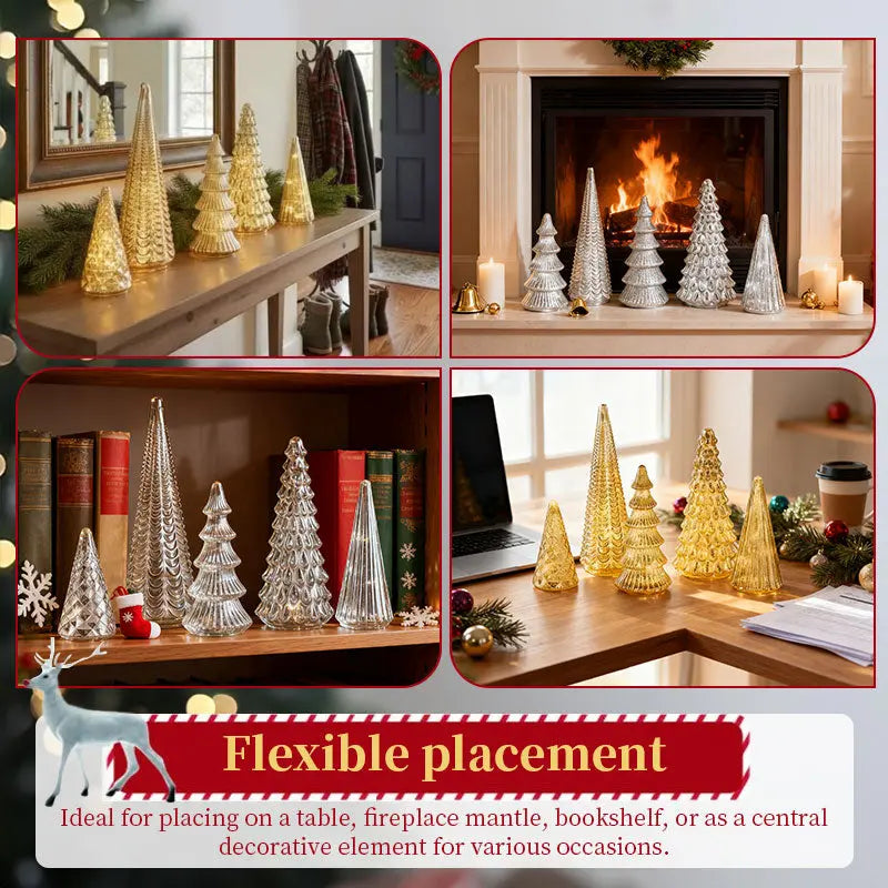 5-Piece Set 3D Printed Light-Up Trees with Upgraded LEDs for Tabletop Decor eprolo