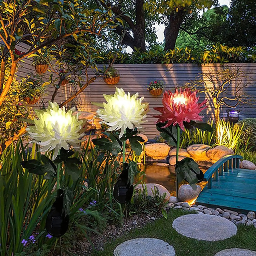New Solar Chrysanthemum Lamp Outdoor  Decor eprolo