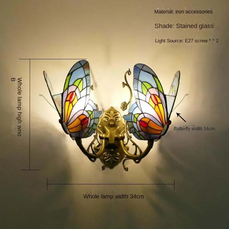 European and American Style Butterfly Colorful Wall Lamp eprolo