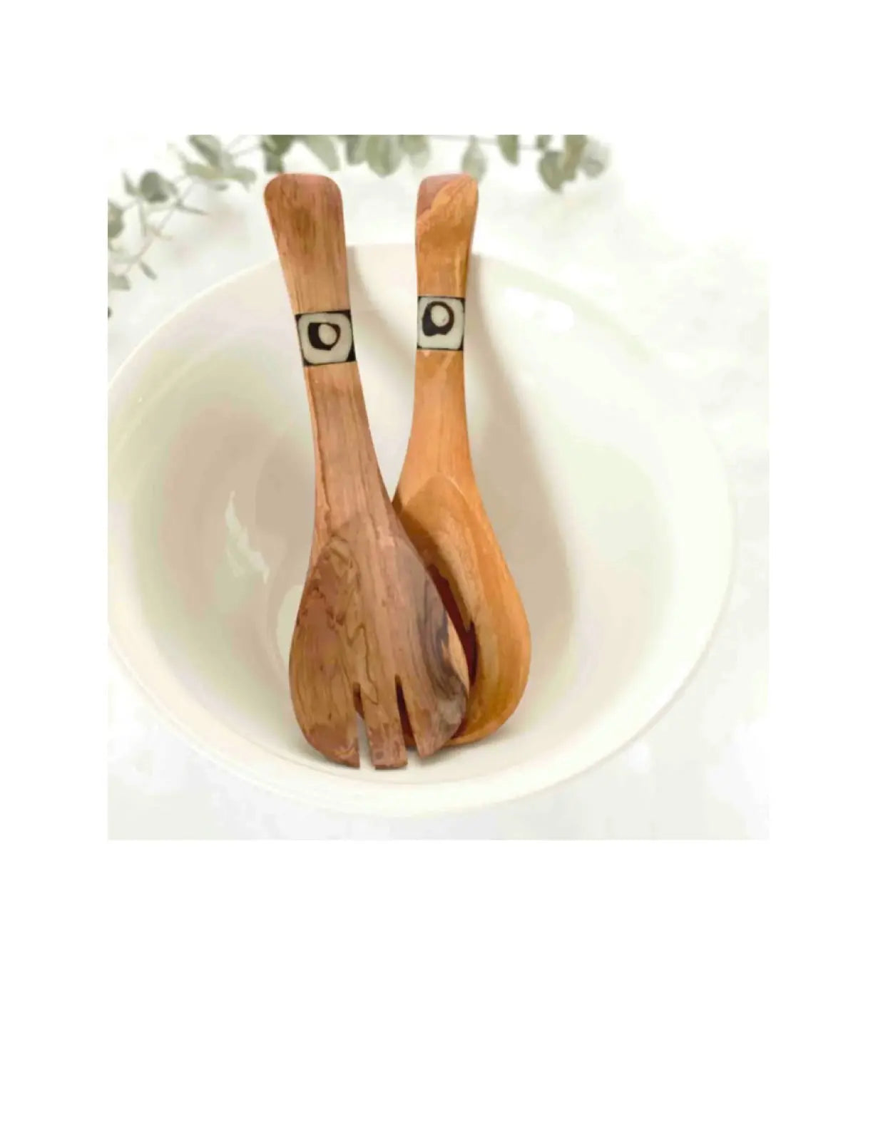 Olive Wood Serving , Small With Batik Inlay Global Groove