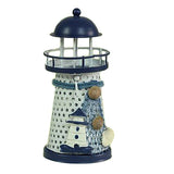 Lighthouse Candle Holder Mediterranean-style Iron Candle Holder Holiday Candlestick Home Wedding Party Family Decor S-779-0-818