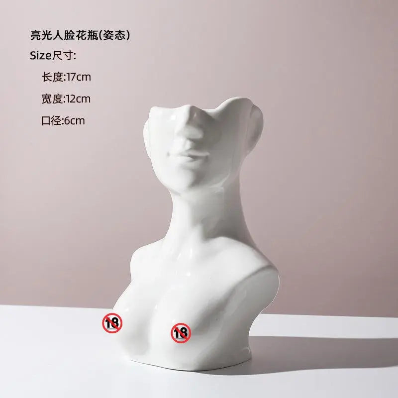 Human Body Ceramic Vase Human Shape Art Vase Nordic Home Decoration Ceramic Vase eprolo