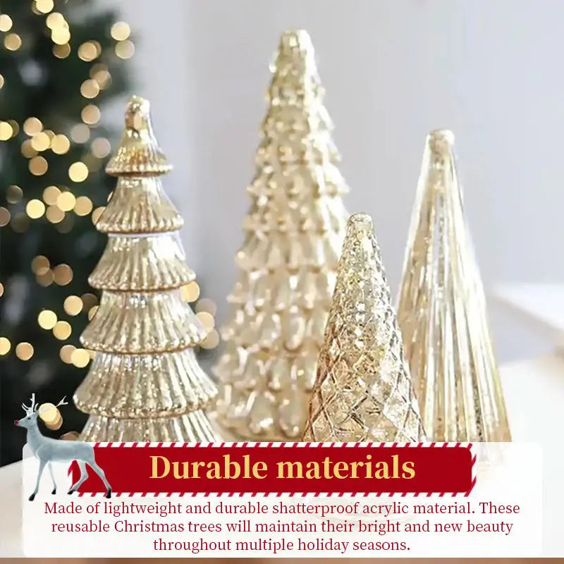 5-Piece Set 3D Printed Light-Up Trees with Upgraded LEDs for Tabletop Decor eprolo
