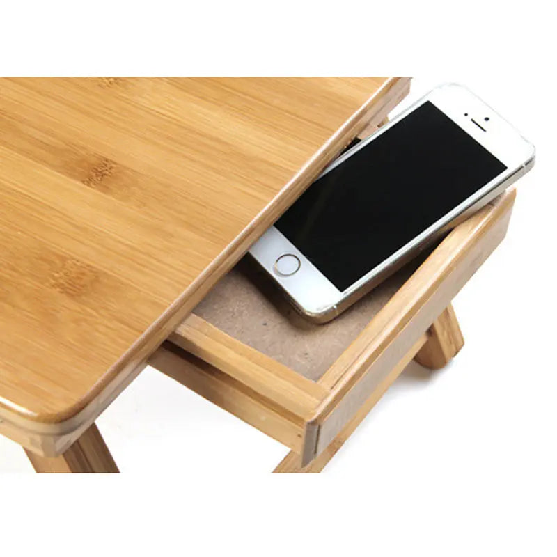 Ergonomics Adjustable Laptop Desk with USB Cooling Fan for Lap Table Bamboo Foldable Breakfast Serving Bed Tray Cozy Yellow eprolo