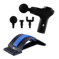 Pursonic Relax & Restore Bundle: Multi-Level Back Stretcher & 3-Speed Massage Gun Pursonic