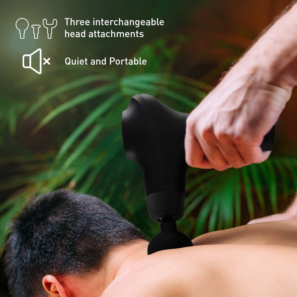 Pursonic Relax & Restore Bundle: Multi-Level Back Stretcher & 3-Speed Massage Gun Pursonic
