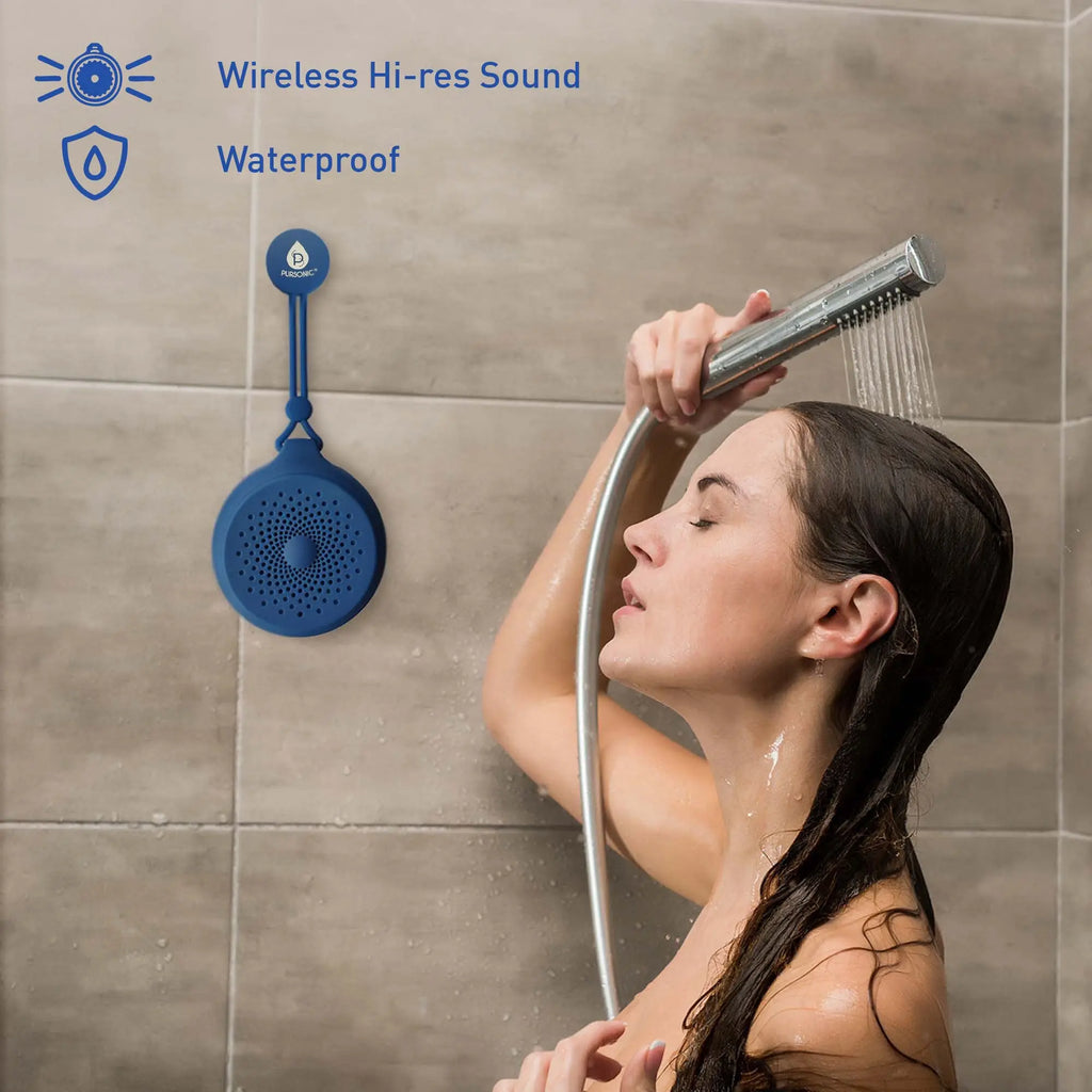 Pursonic Peak Wireless Speaker & Pursonic Waterproof Wireless Speaker Bundle – 360° Hi-Res Sound Anywhere, Anytime Pursonic