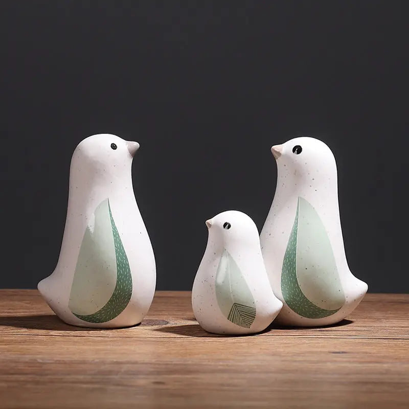 Home decoration small accessories Nordic creative cute ceramic bird ornaments Home living room Wine cabinet Room decoration eprolo