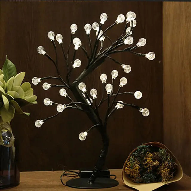 LED Cherry Blossom Crystal Bonsai Stars  Tree Light Branches Home Decor eprolo