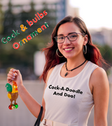 Cock and Bulbs Funny Christmas Ornament Decoration