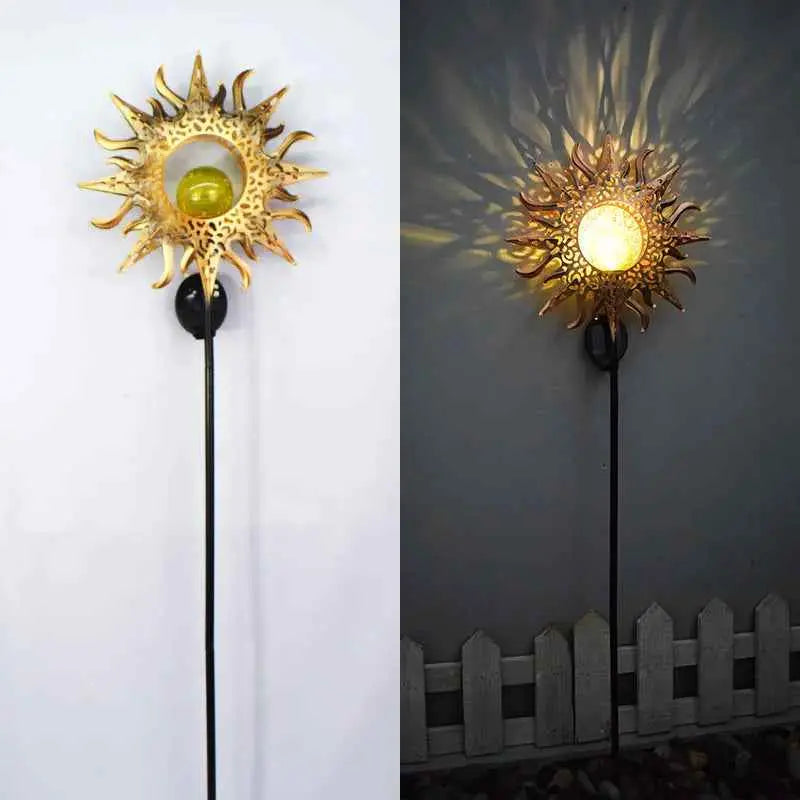 Outdoor Solar Lawn Lamp Moon Flame