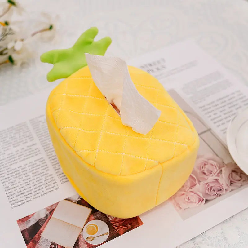 New Watermelon Pineapple Avocado Plush Fruit Tissue Box Car eprolo