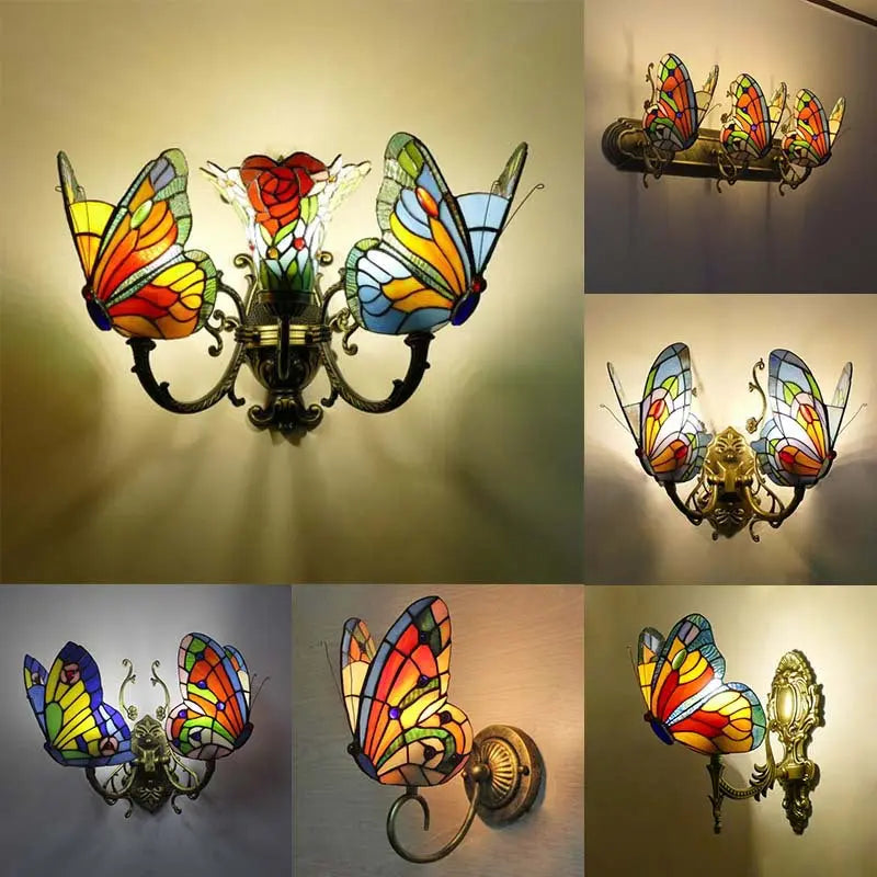 European and American Style Butterfly Colorful Wall Lamp eprolo