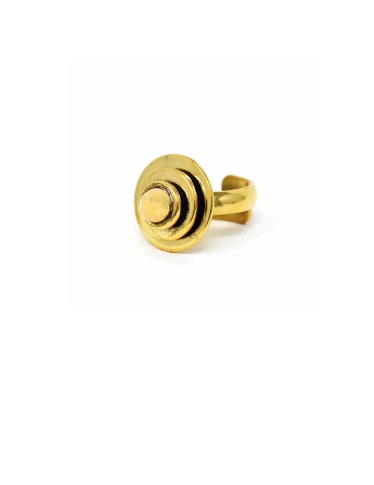 Domed Adjustable Brass Ring Global Groove